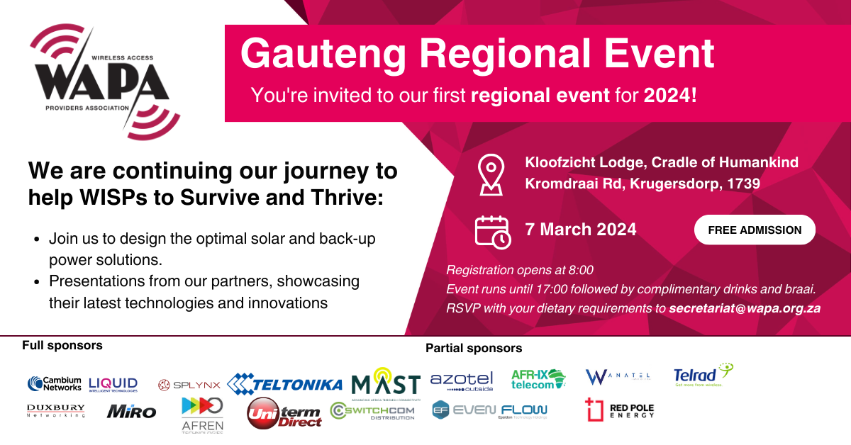 Gauteng Regional Event